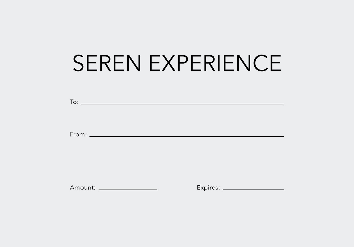 The SEREN Experience - Gift Card