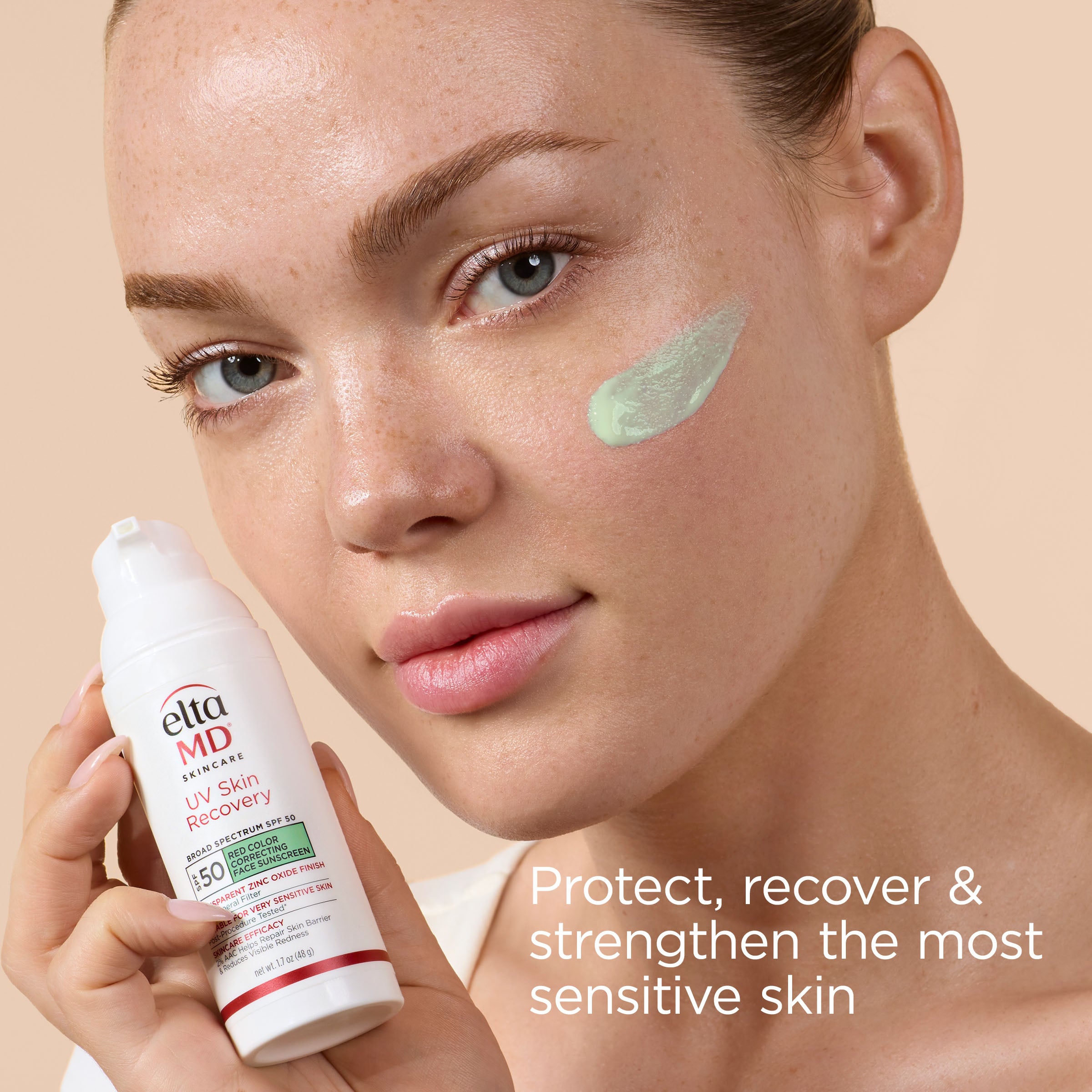 UV Skin Recovery Red Color Correcting Green Tint Broad Spectrum