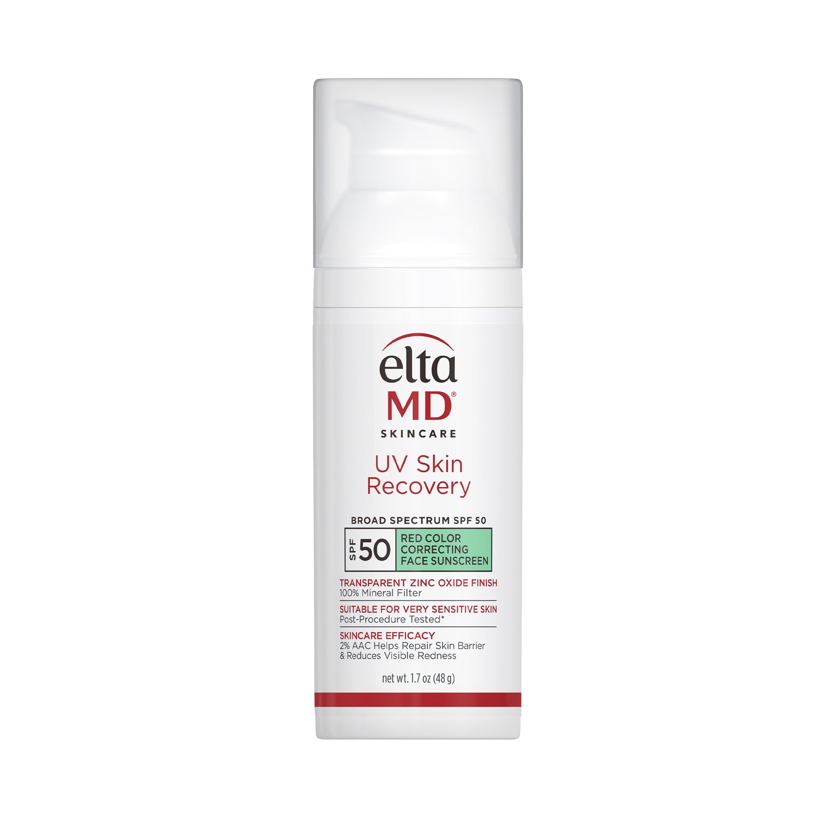 UV Skin Recovery Red Color Correcting Green Tint Broad Spectrum SPF 50
